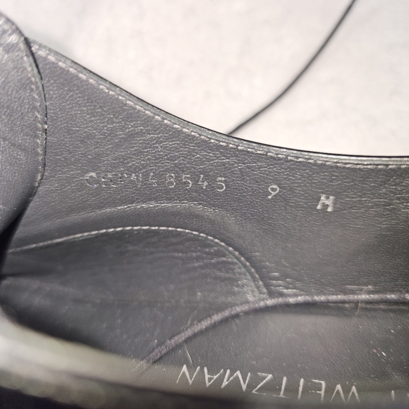 Stuart Weitzman Metro Black Patent Leather Lace-Up Oxfords – Size 9 - Picture 14 of 14
